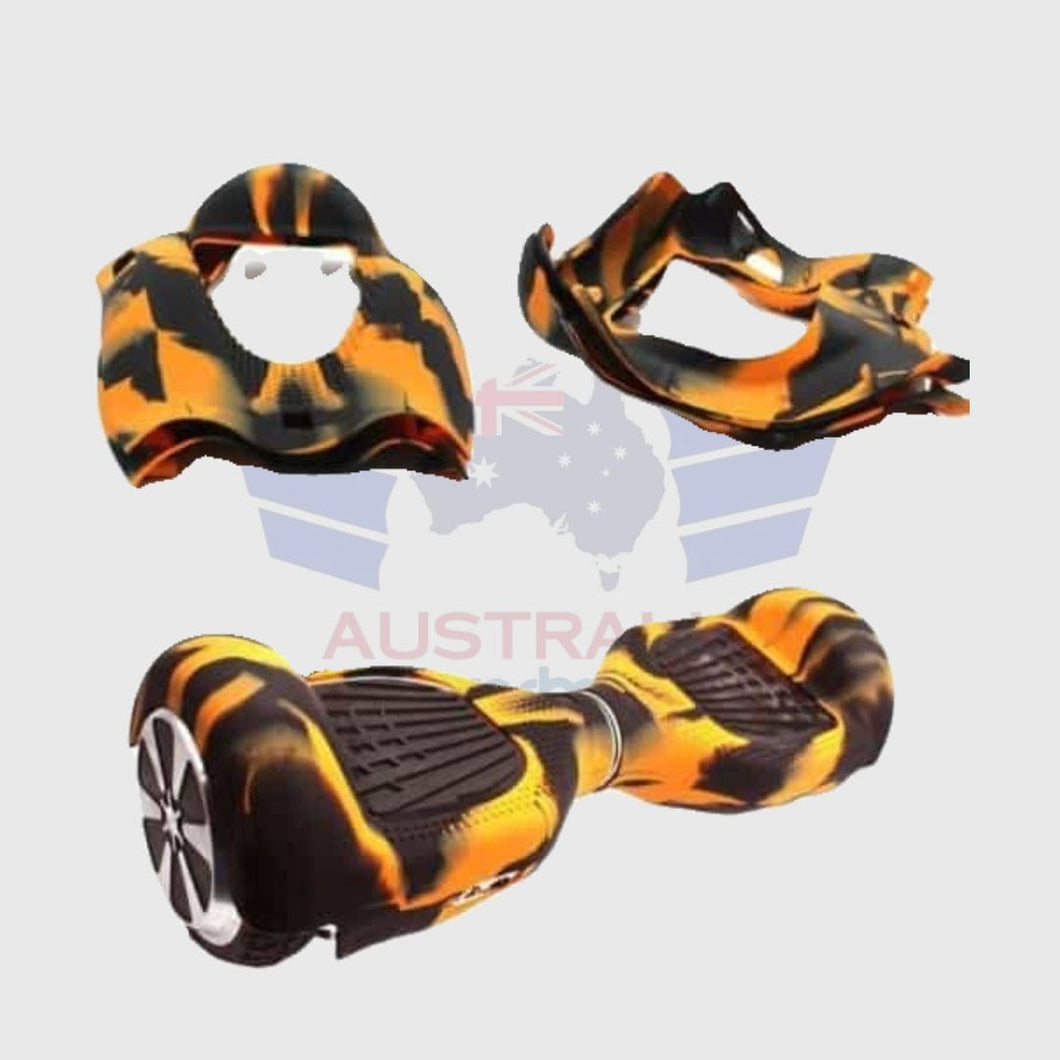 Australia Hoverboards Riding Scooter Accessory 6.5 Inch Hoverboards Skin Cover – Protective Rubber Case – Orange + Black