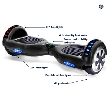Australia Hoverboards 6.5 Wheel Hoverboard Black Electric Drift