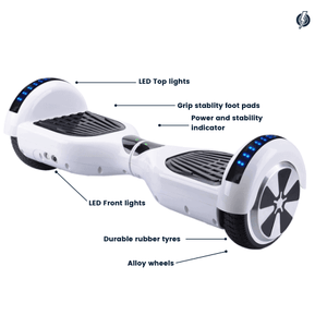 Australia Hoverboards Riding Scooters Australia Hoverboards 6.5" Wheel Hoverboard | White