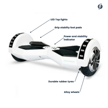 Load image into Gallery viewer, Australia Hoverboards Riding Scooters Australia Hoverboards 8&quot; Wheel Hoverboard | White Lamborghini Style