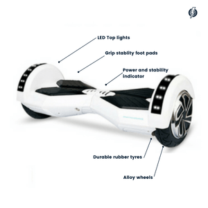 Australia Hoverboards Riding Scooters Australia Hoverboards 8" Wheel Hoverboard | White Lamborghini Style