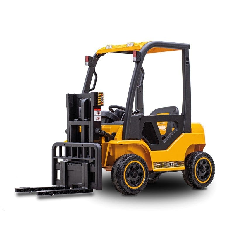 Kids ride on forklift